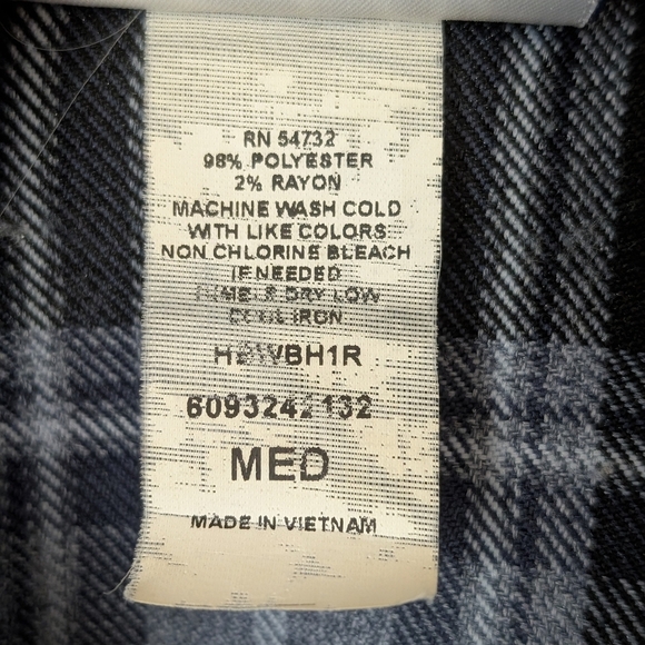 Vintage Blair Baby Blue Plaid Oversized Lightweight Blazer With Shoulder Pads - Picture 7 of 9